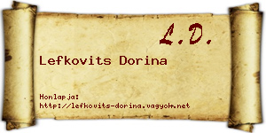 Lefkovits Dorina névjegykártya