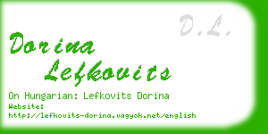 dorina lefkovits business card